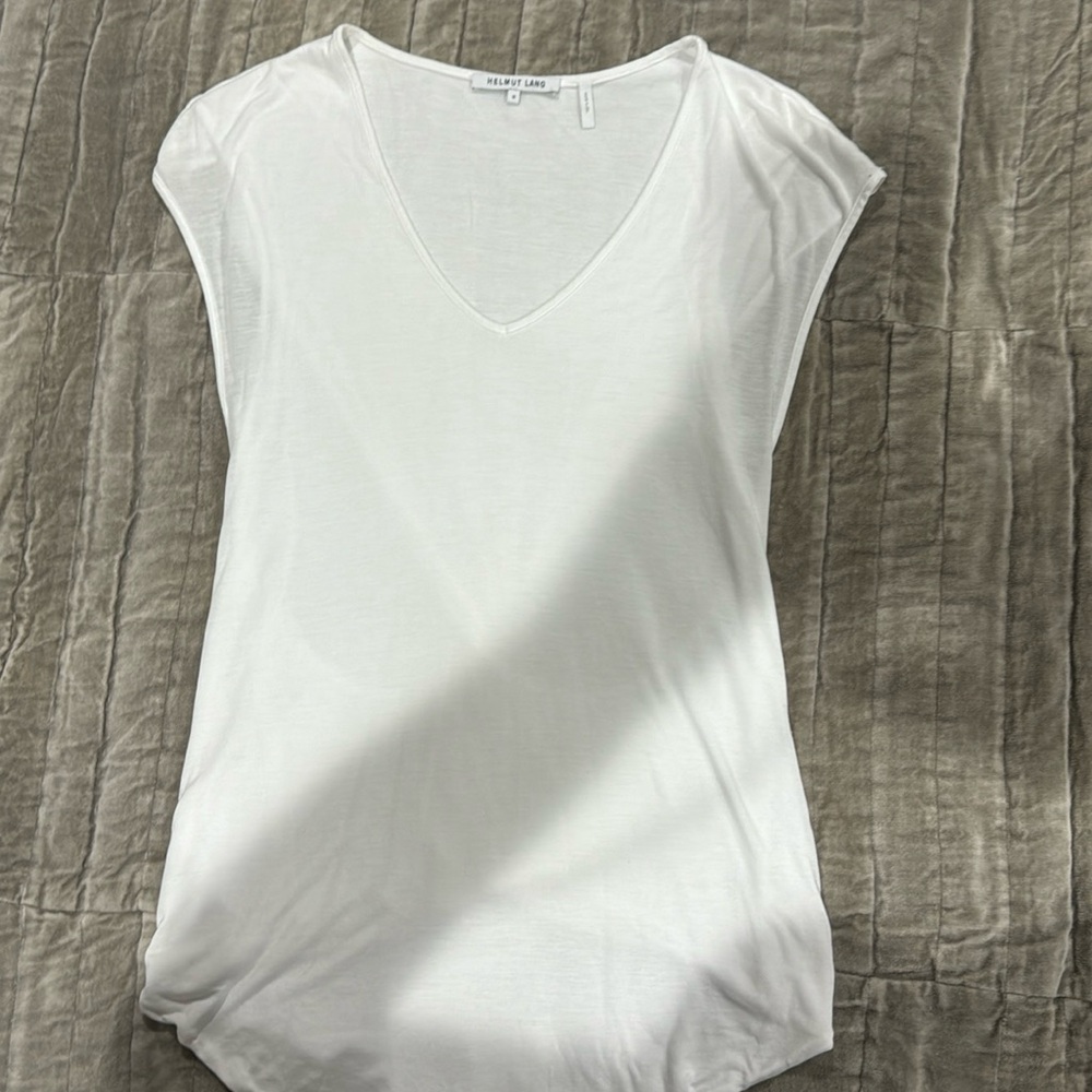 Women t shirt Helmut lang white size small 100 modal great condition